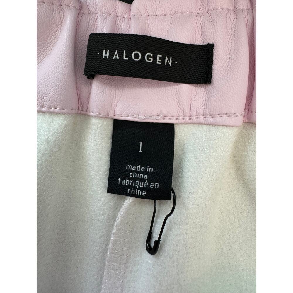 New ~ HALOGEN ~ Pale Pink Faux Leather Shorts Size L SO CUTE - Picture 7 of 9